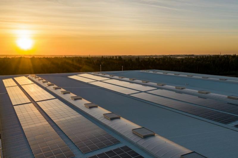 Impianto fotovoltaico sulla copertura di un capannone